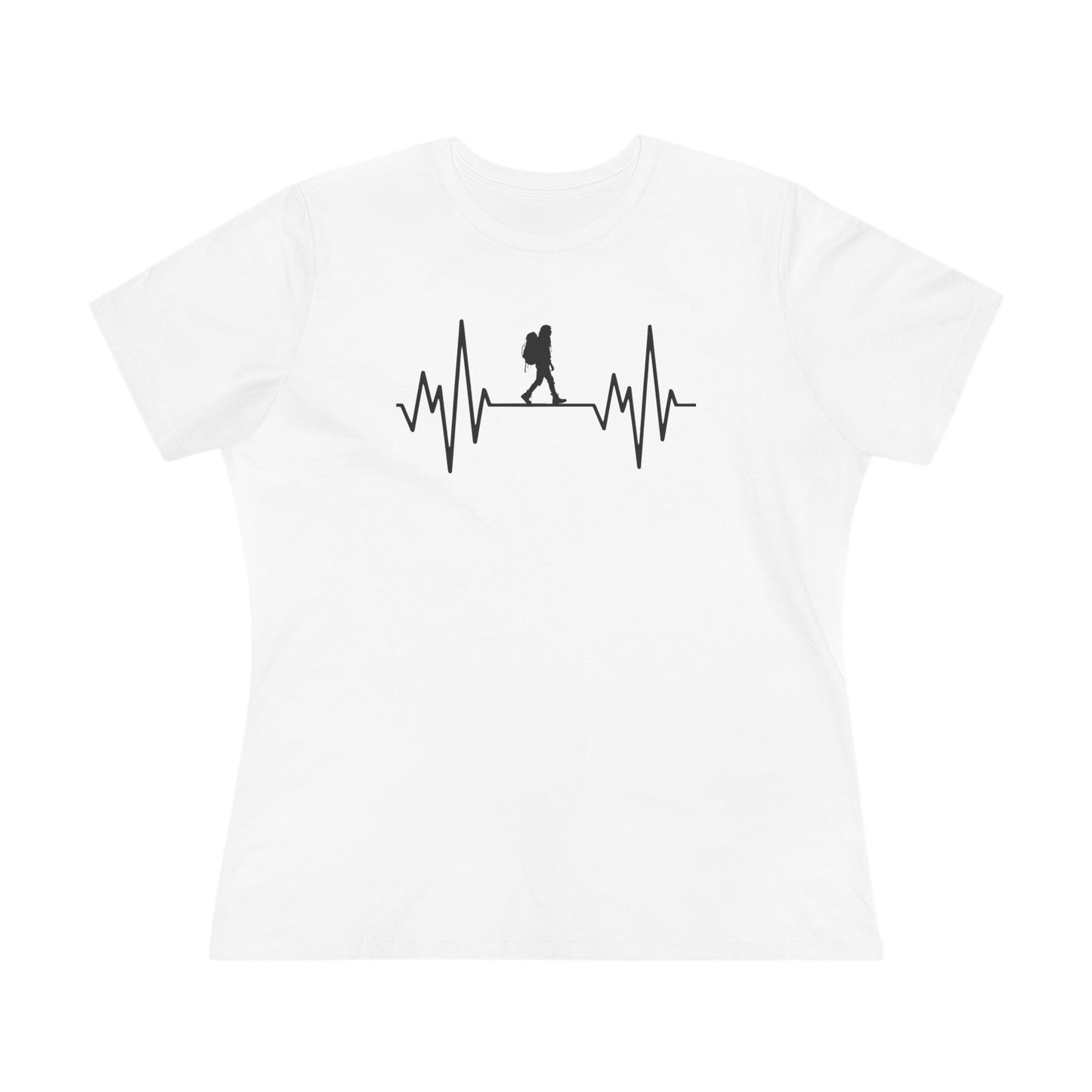 Hiker Mountain Heartbeat Women's Cotton T-shirt