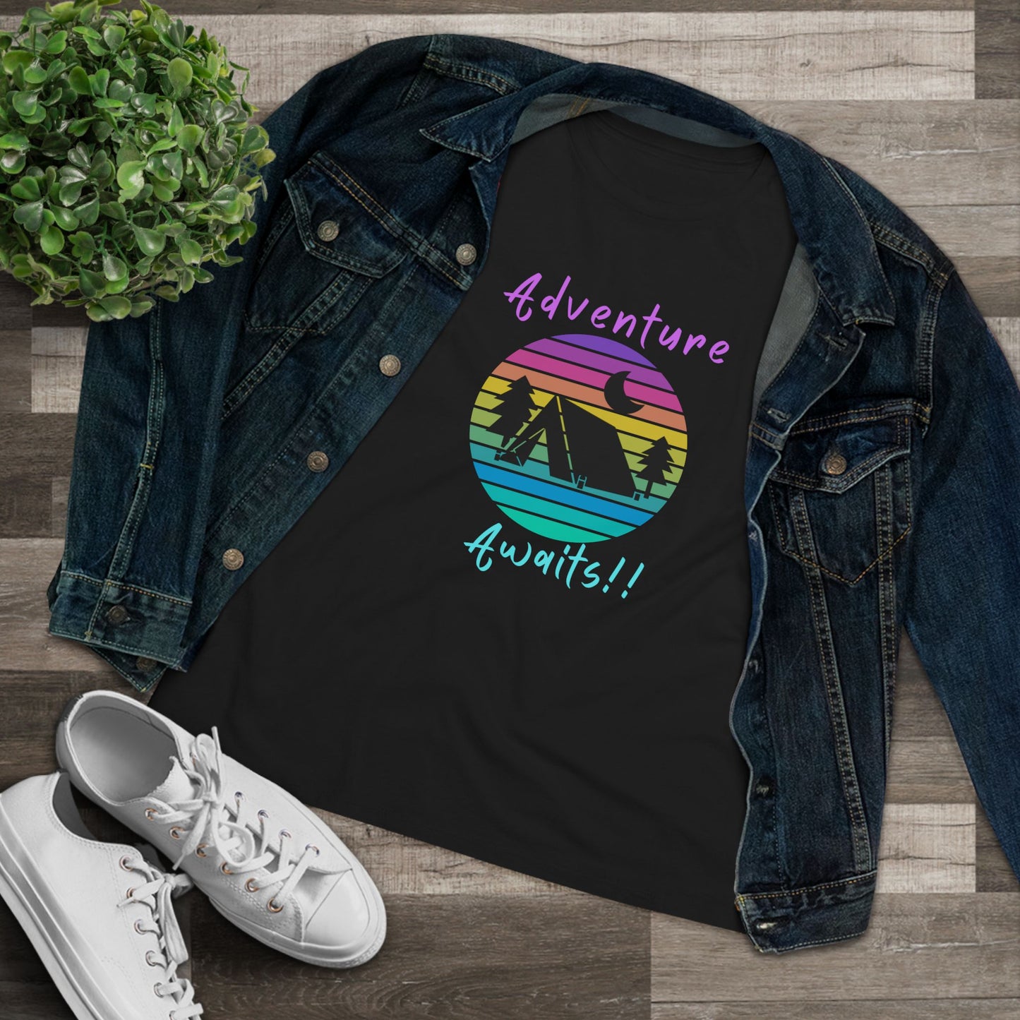 Adventure Awaits Women's Cotton Tee