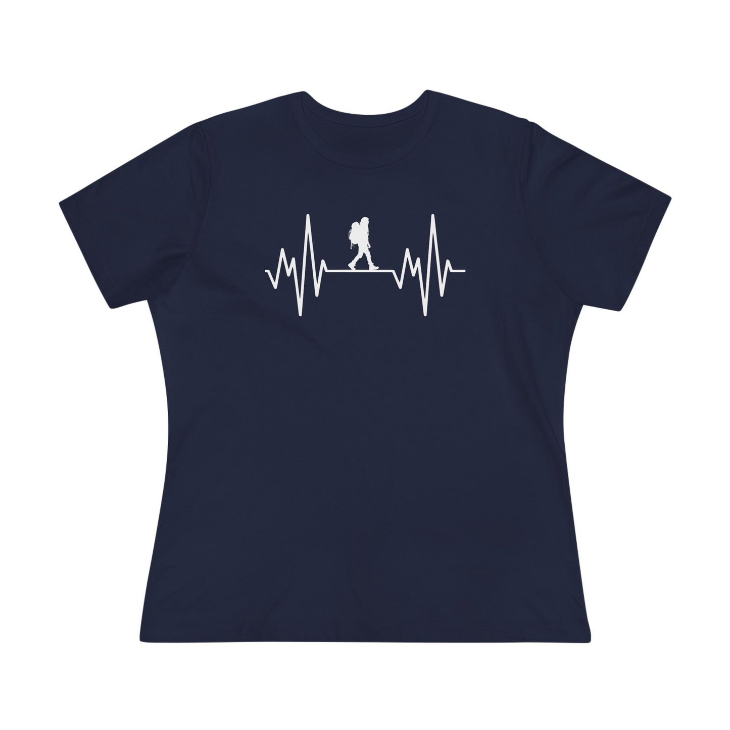 Hiker Mountain Heartbeat Women's Cotton T-shirt