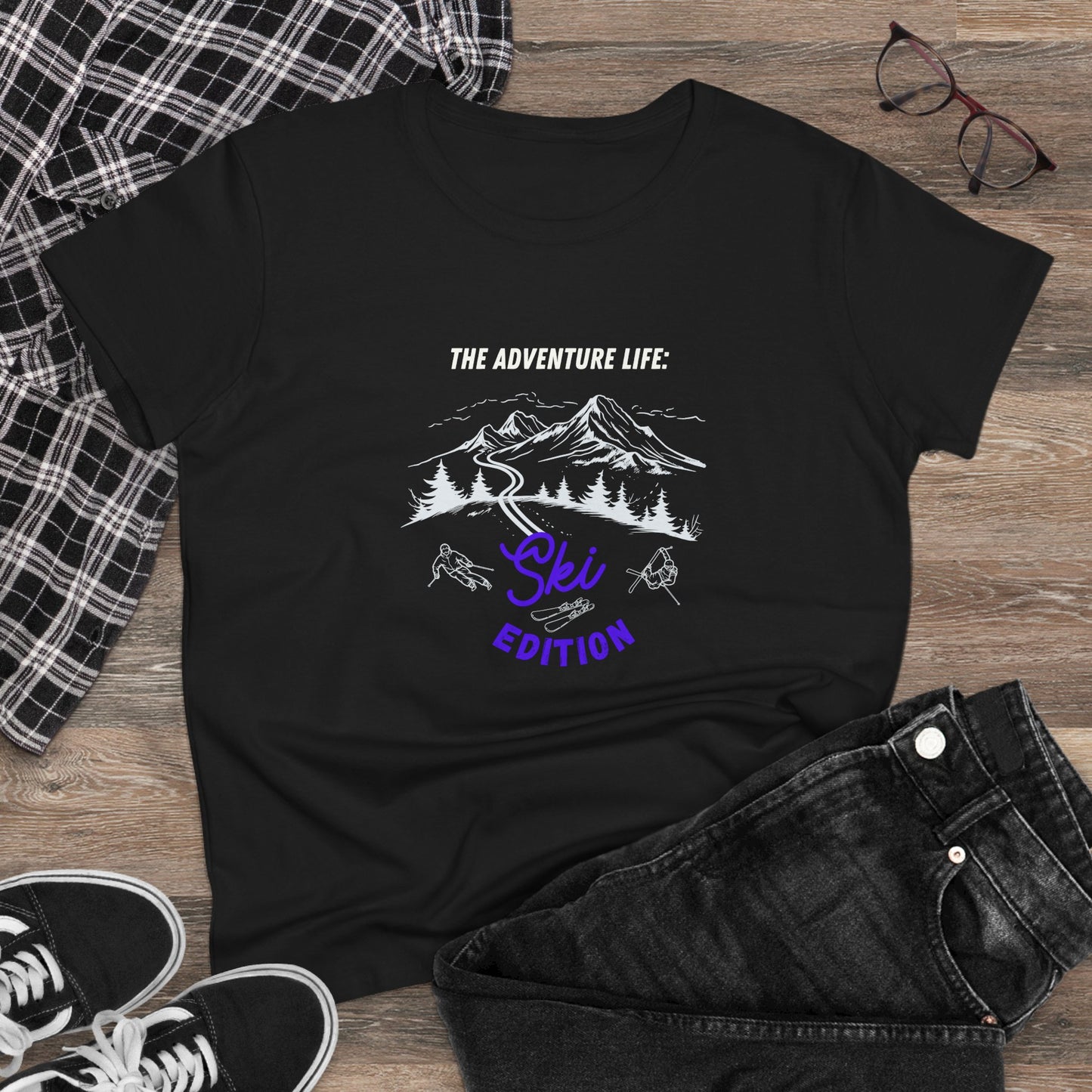 Women's The Adventure Life: Ski Edition Midweight Cotton T-Shirt