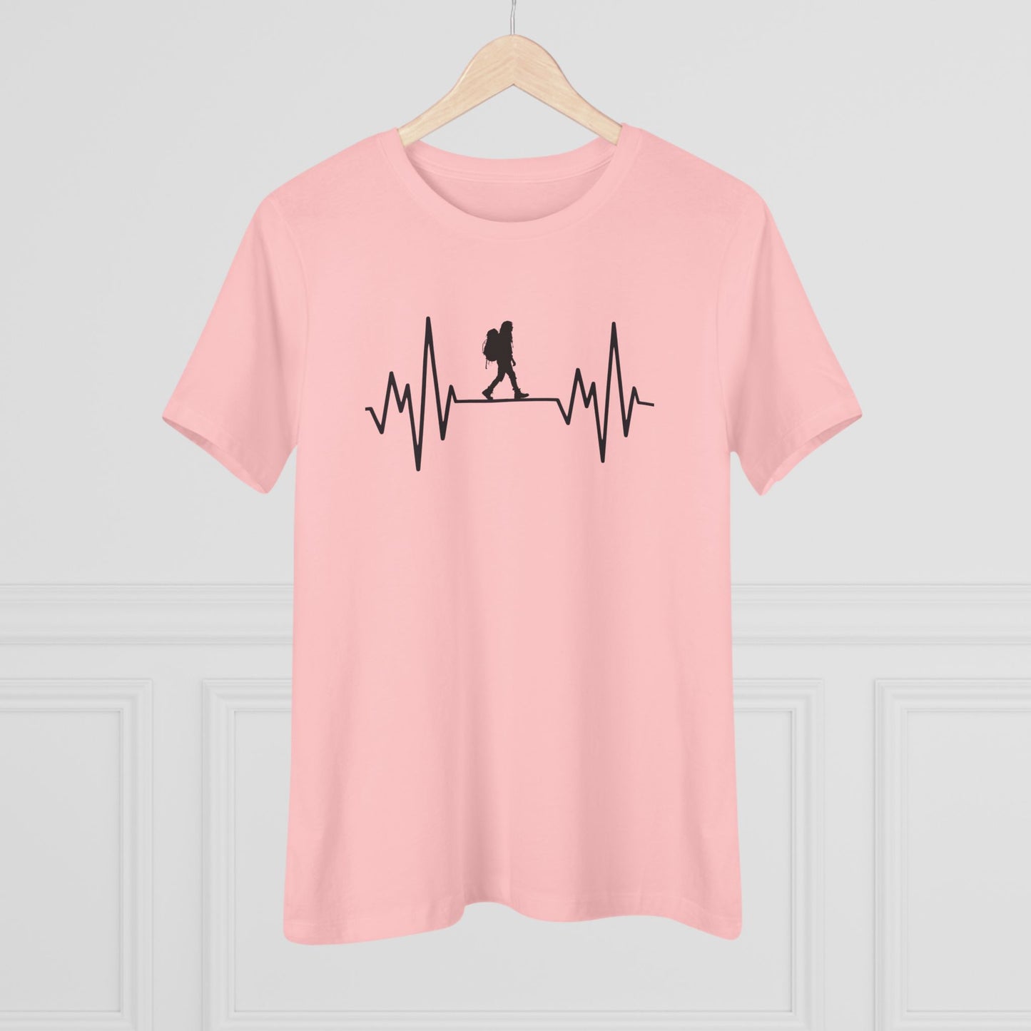 Hiker Mountain Heartbeat Women's Cotton T-shirt