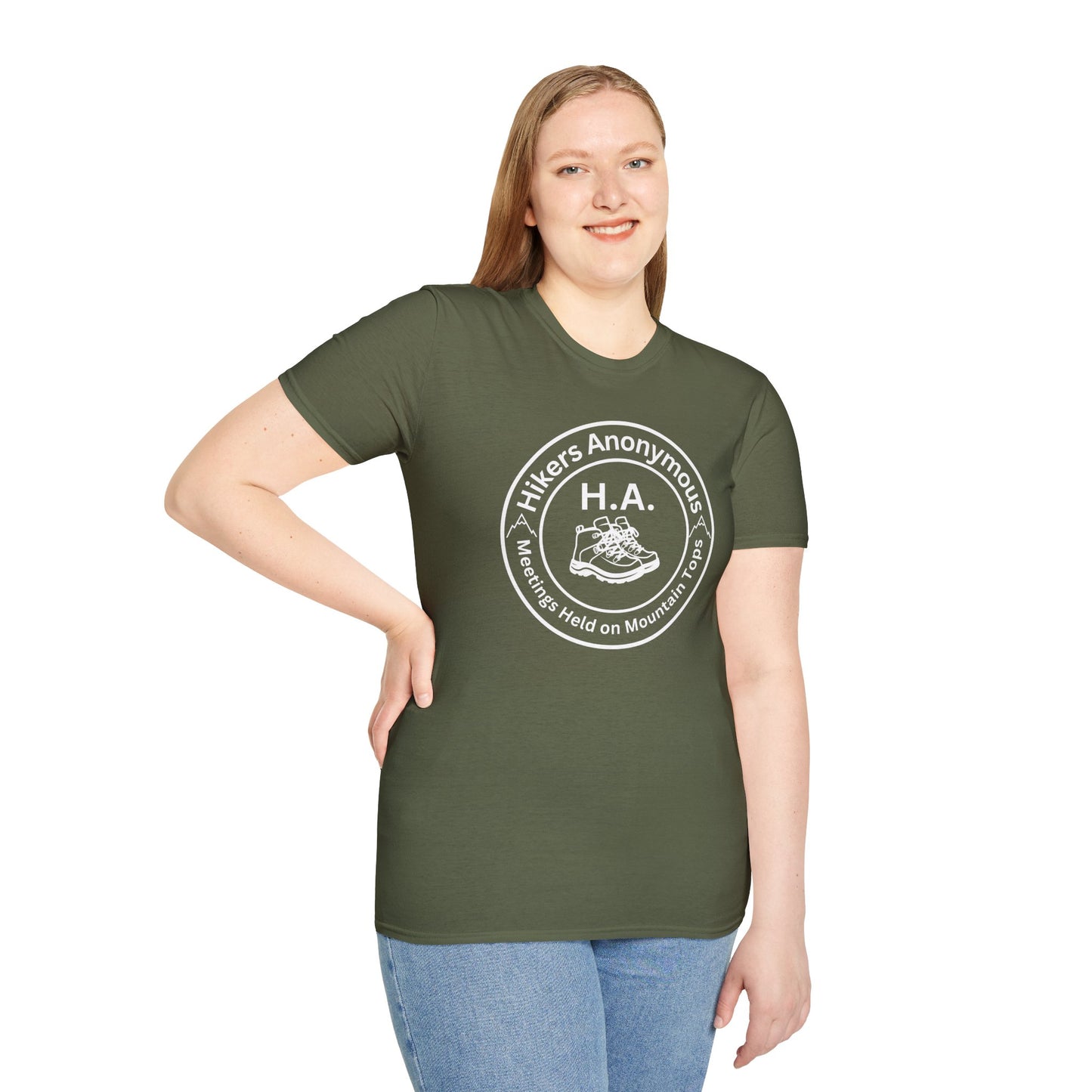 Hikers Anonymous Softstyle T-Shirt - Meetings held in the Mountains,