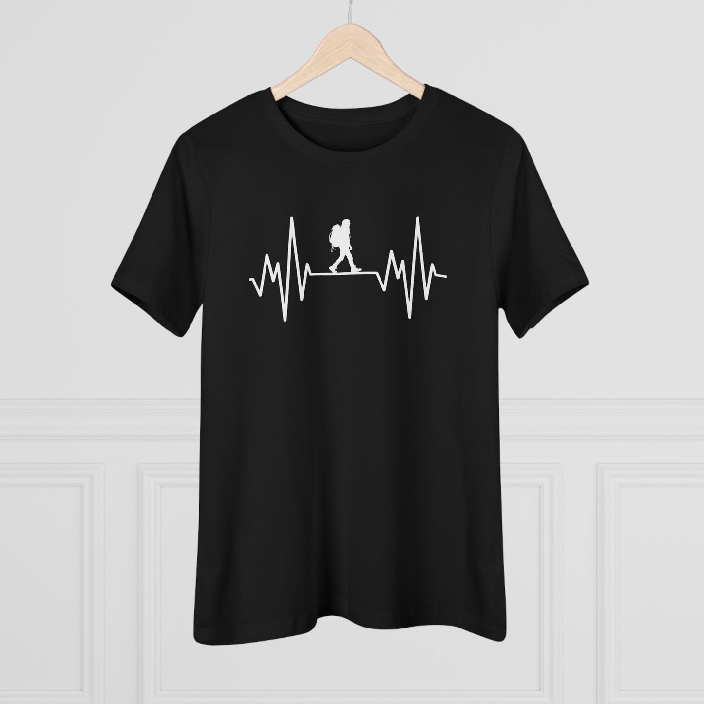 Hiker Mountain Heartbeat Women's Cotton T-shirt