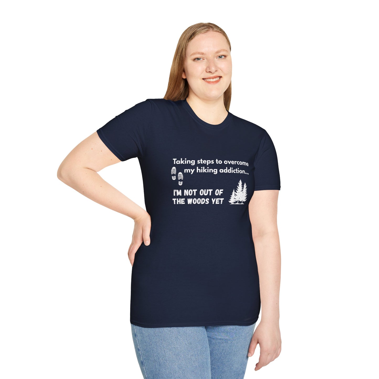 Hiking Addiction Quote Unisex Softstyle T-shirt, Hiking Motivation T-Shirt, Outdoor Enthusiast Apparel, Inspirational Hiking Shirt,
