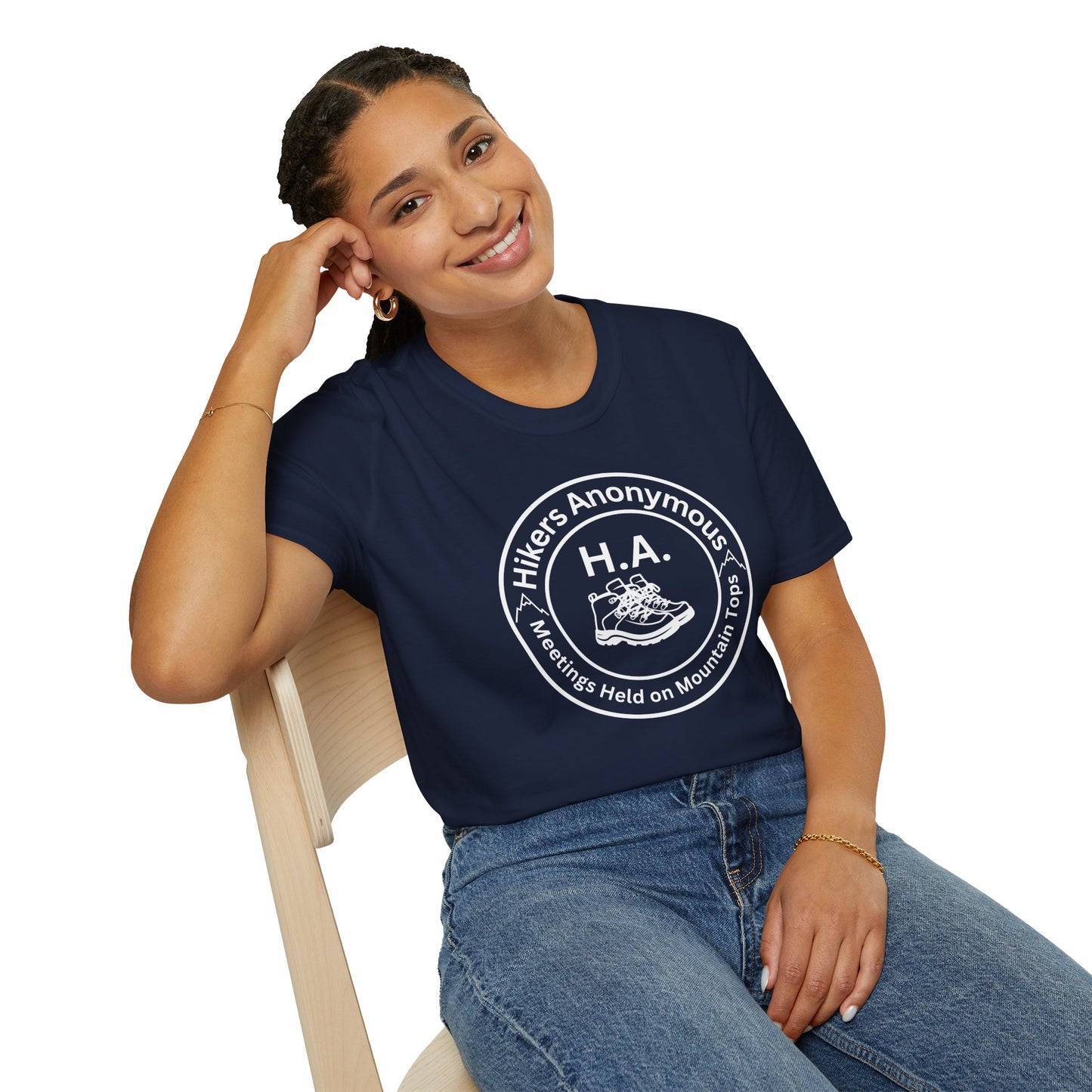 Hikers Anonymous Softstyle T-Shirt - Meetings held in the Mountains,