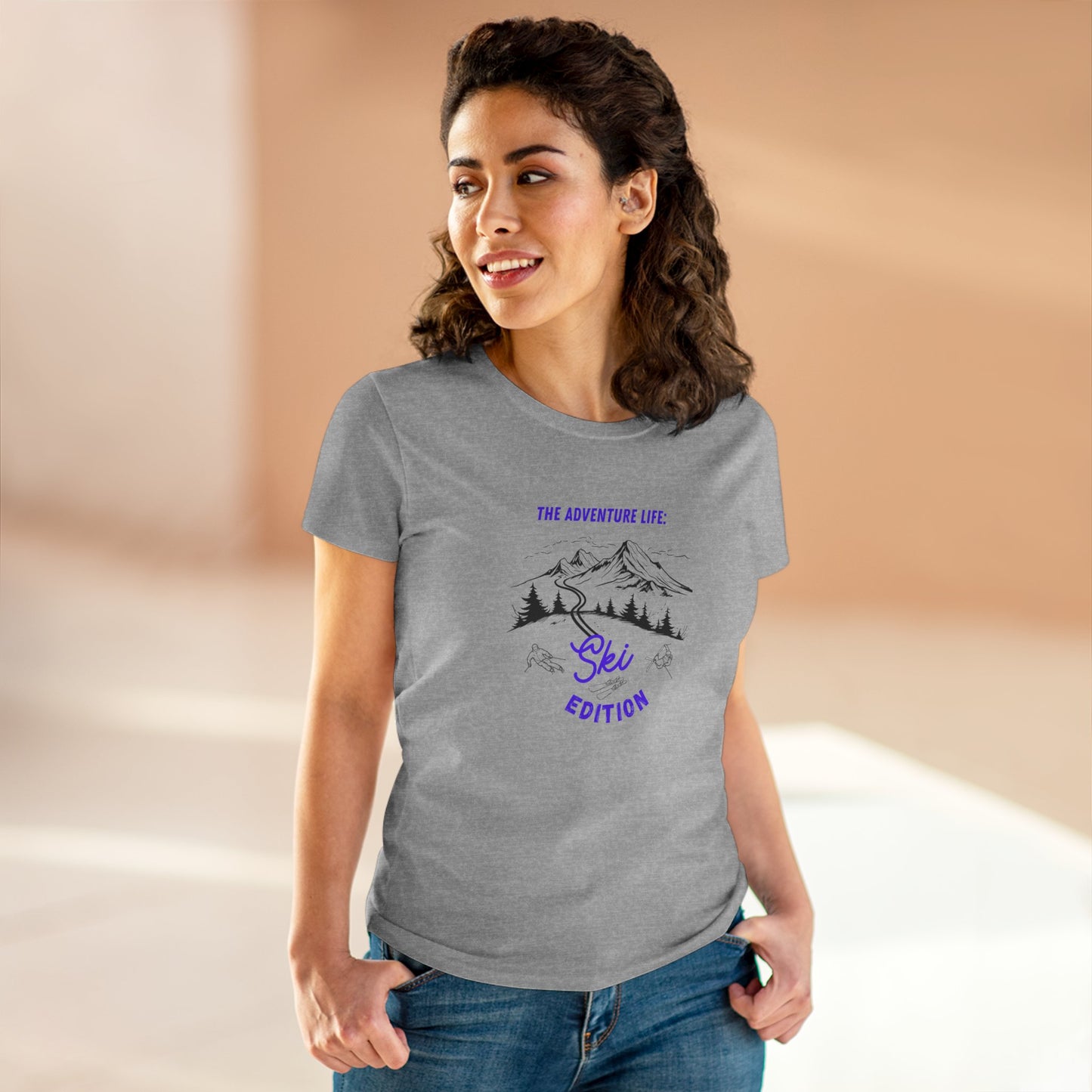 Women's The Adventure Life: Ski Edition Midweight Cotton T-Shirt