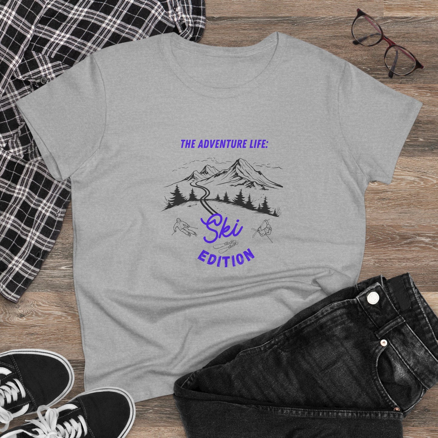 Women's The Adventure Life: Ski Edition Midweight Cotton T-Shirt