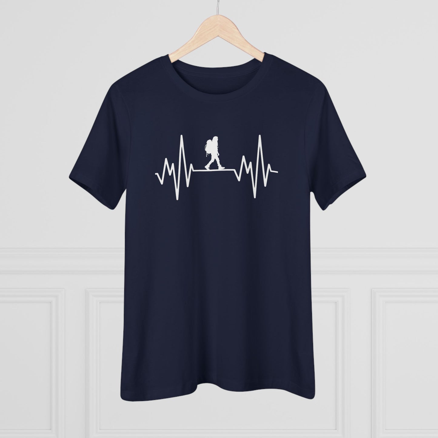 Hiker Mountain Heartbeat Women's Cotton T-shirt