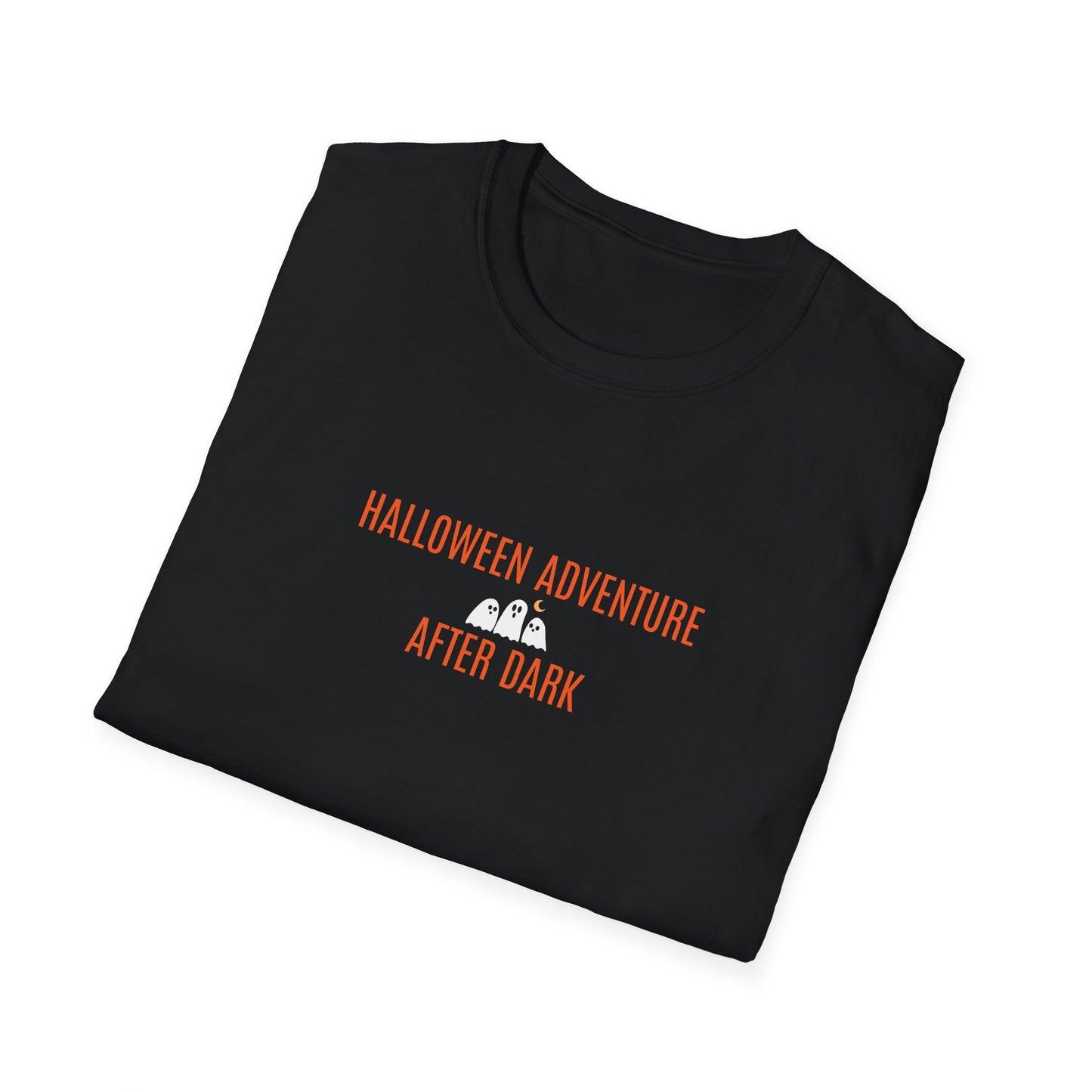 Halloween Adventure T-Shirt, Unisex Softstyle Tee, Spooky Campfire Shirt, Ghosts & Halloween Vibe, Perfect for Fall Celebrations, [...]