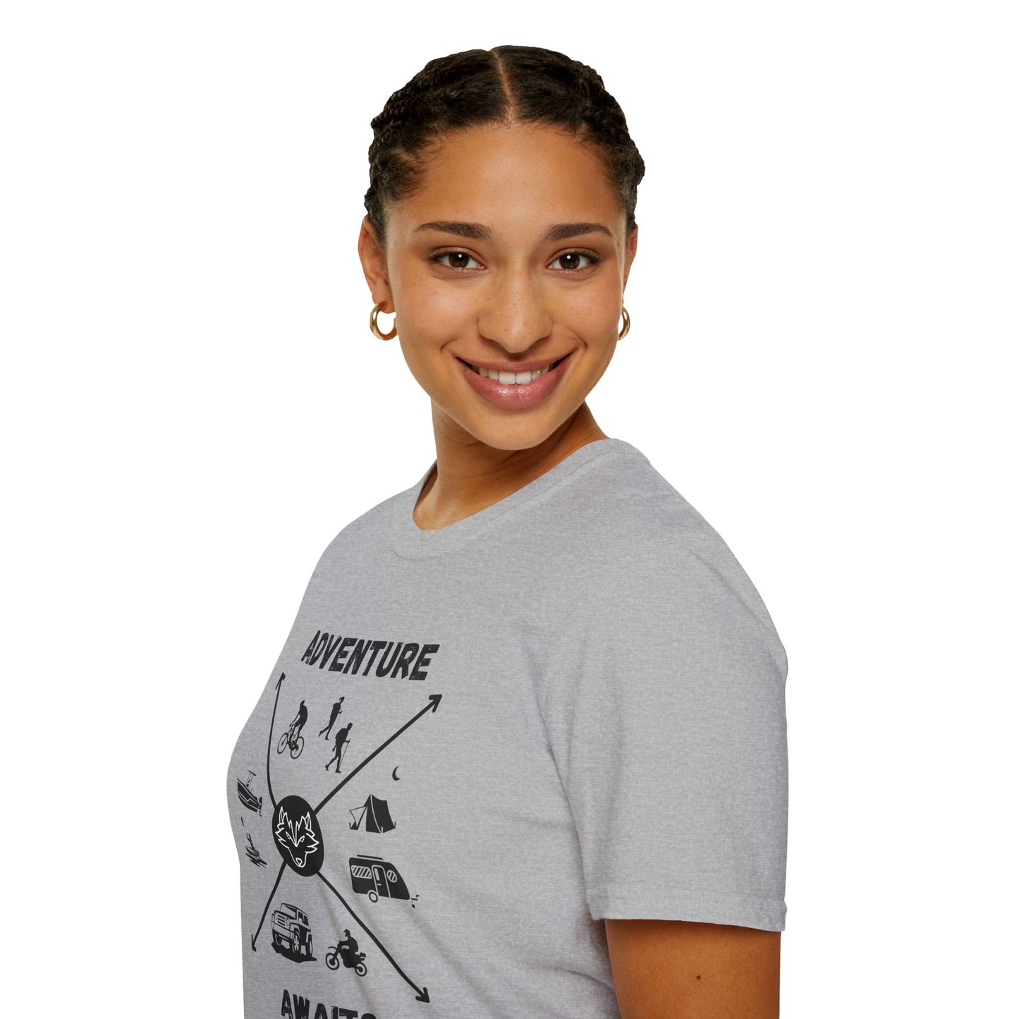 Adventure Awaits Cross Unisex Softstyle T-Shirt