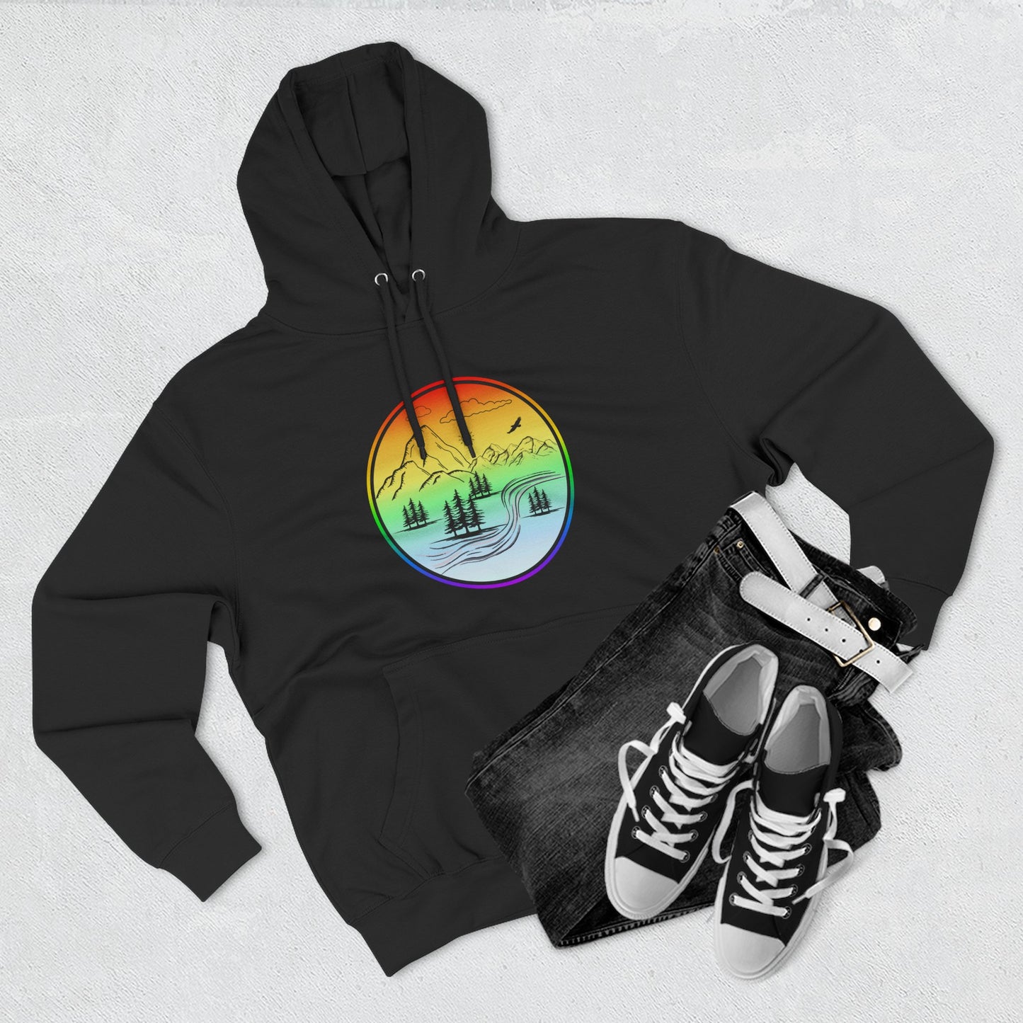 Natures Sunset Fleece Hoodie - Perfect for Outdoor Adventures, Gifts for Sports Lovers, Casual Wear, Winter Wardrobe