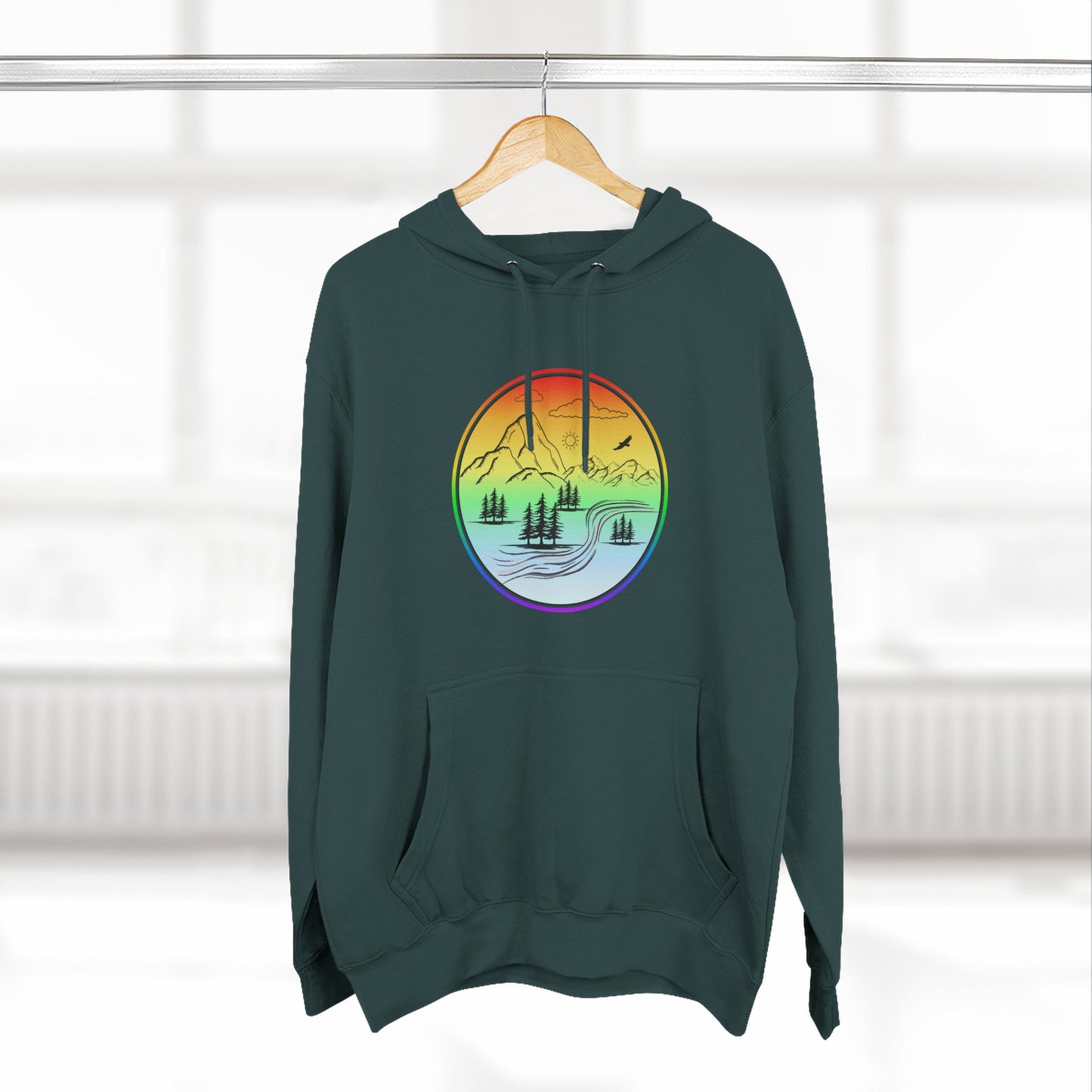 Natures Sunset Fleece Hoodie - Perfect for Outdoor Adventures, Gifts for Sports Lovers, Casual Wear, Winter Wardrobe