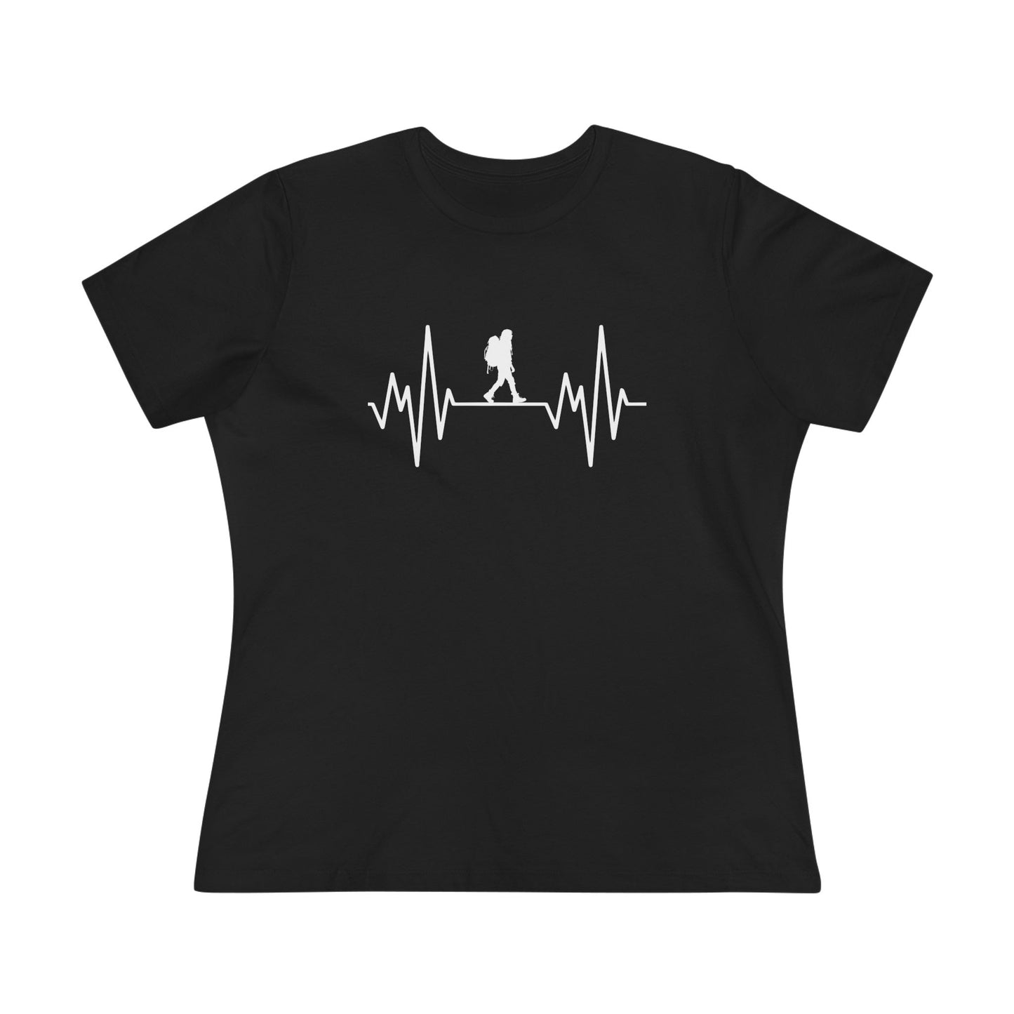 Hiker Mountain Heartbeat Women's Cotton T-shirt
