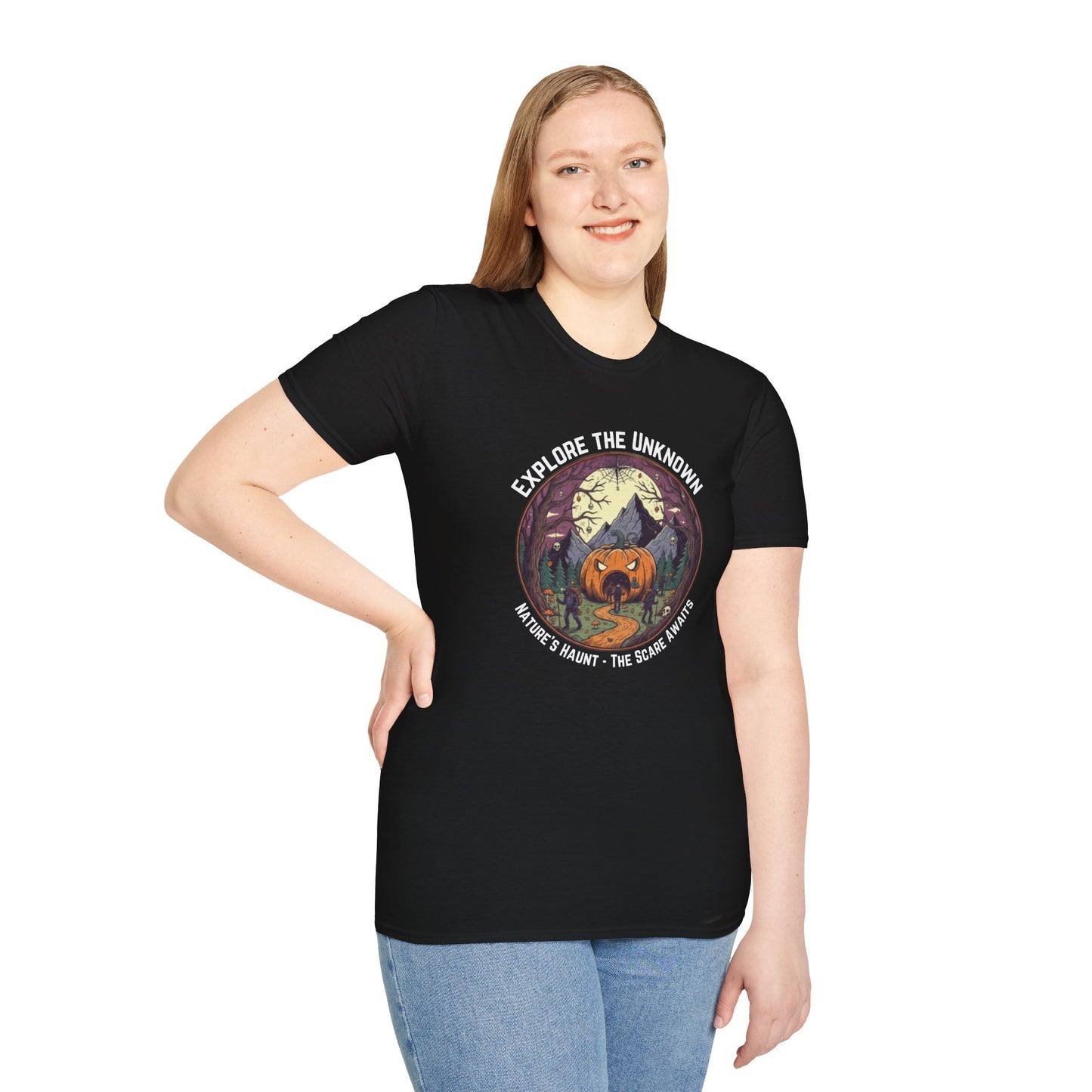 Explore the Unknown Halloween Unisex Softstyle Graphic T-Shirt