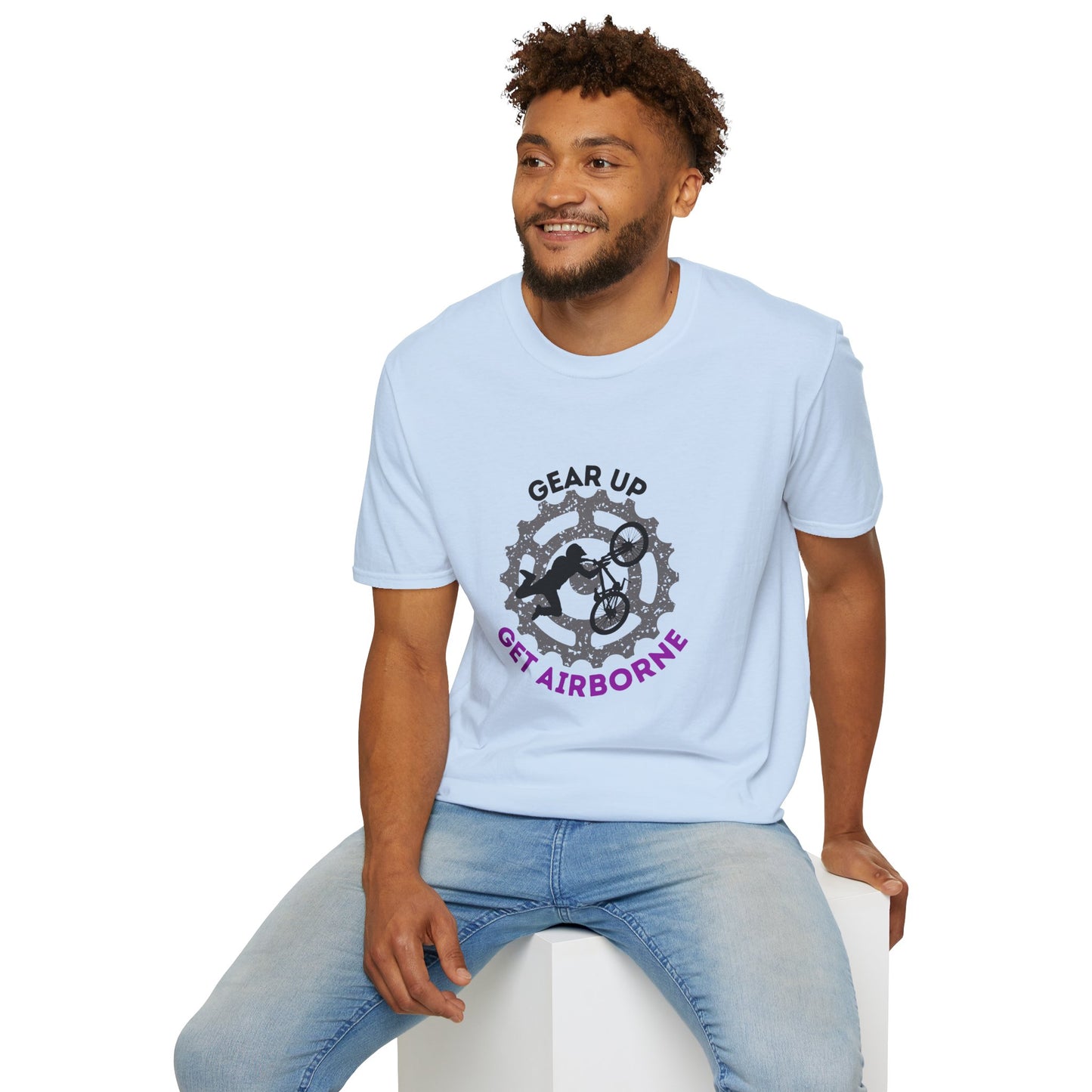 Mountain Bike/BMX Unisex T-shirt: Gear Up Get Airborne