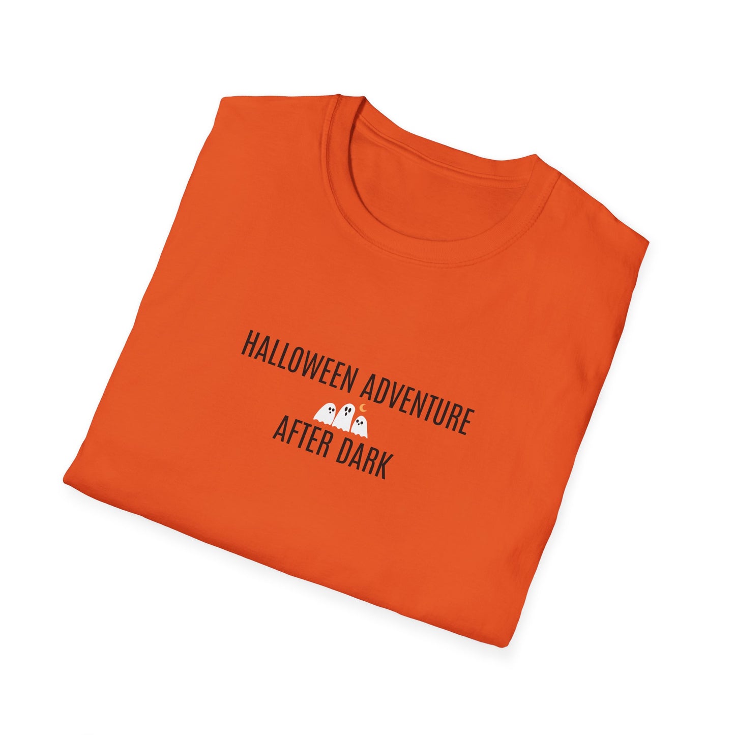 Halloween Adventure T-Shirt, Unisex Softstyle Tee, Spooky Campfire Shirt, Ghosts & Halloween Vibe, Perfect for Fall Celebrations, [...]