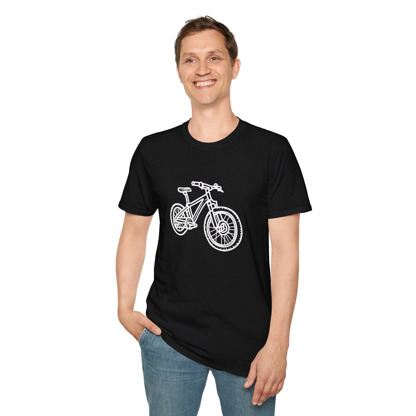 Mountain Bike Unisex T-Shirt - Outdoor Adventure Drawing