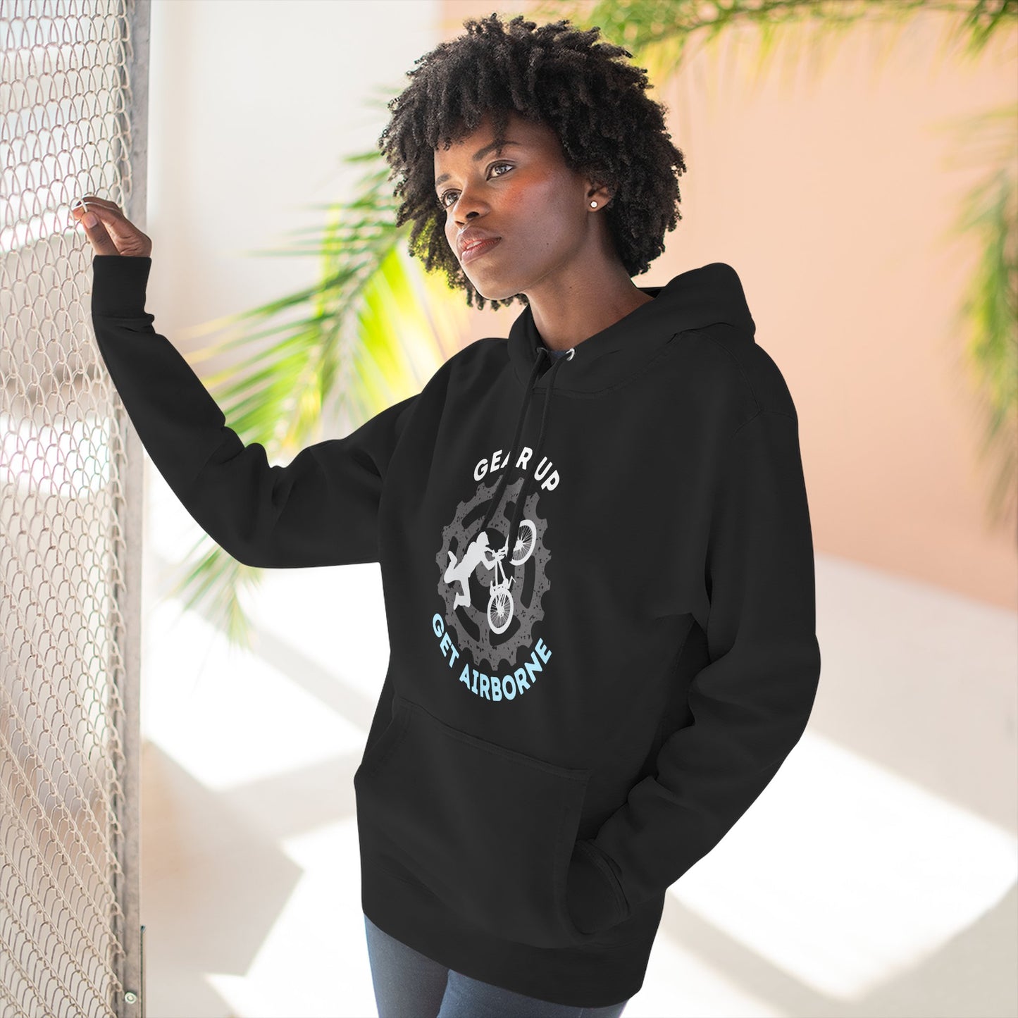Get Airborne Fleece Hoodie - Perfect for Outdoor Adventures, Gifts for Sports Lovers, Casual Wear, Winter Wardrobe, Cycling Gear