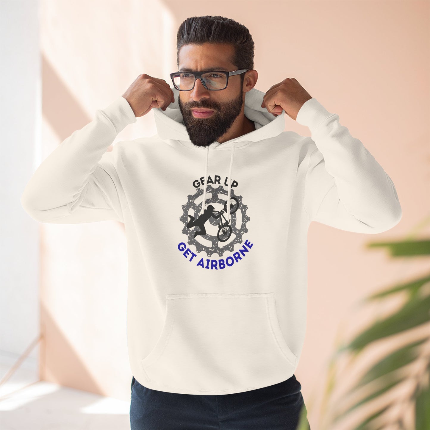 Get Airborne Fleece Hoodie - Perfect for Outdoor Adventures, Gifts for Sports Lovers, Casual Wear, Winter Wardrobe, Cycling Gear