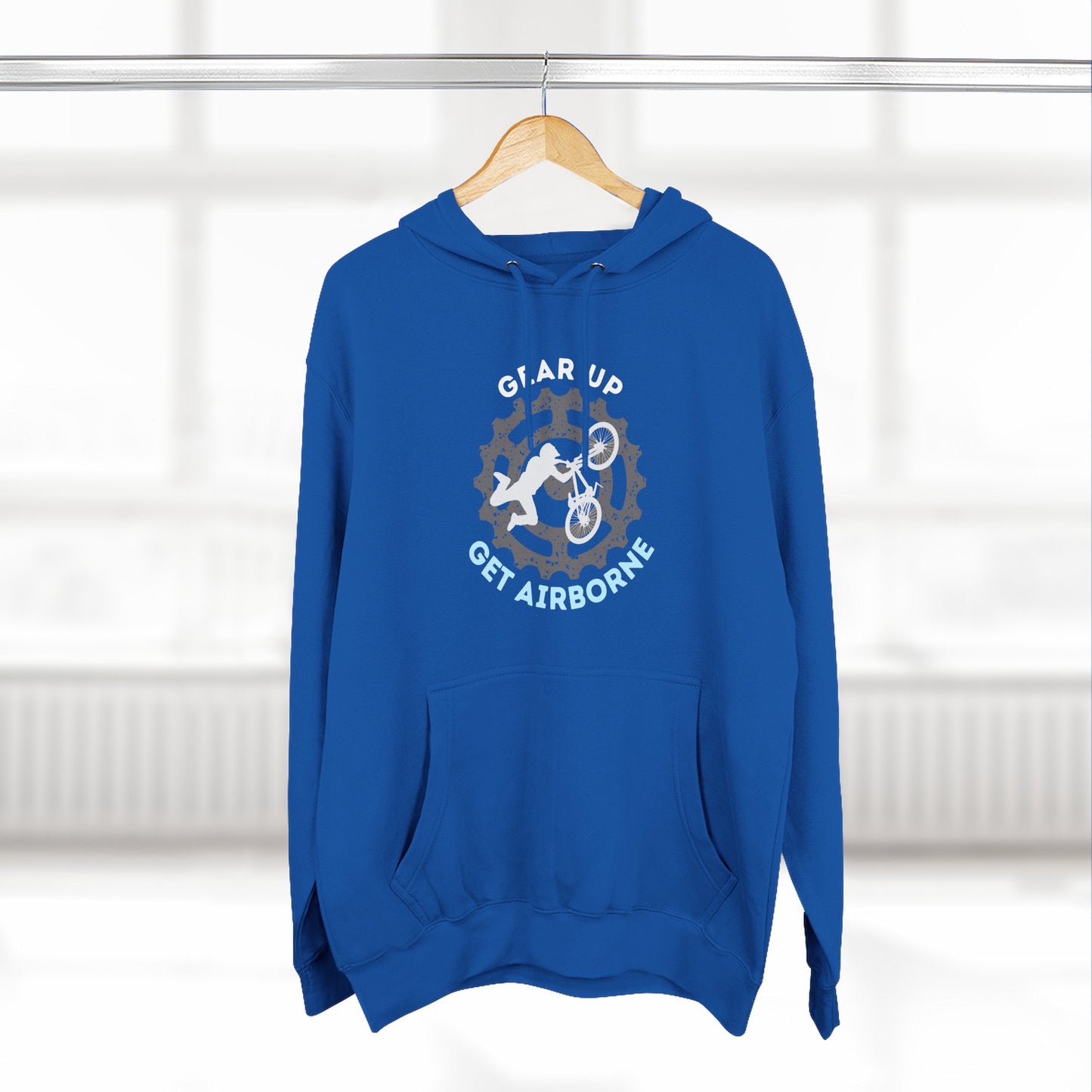 Get Airborne Fleece Hoodie - Perfect for Outdoor Adventures, Gifts for Sports Lovers, Casual Wear, Winter Wardrobe, Cycling Gear