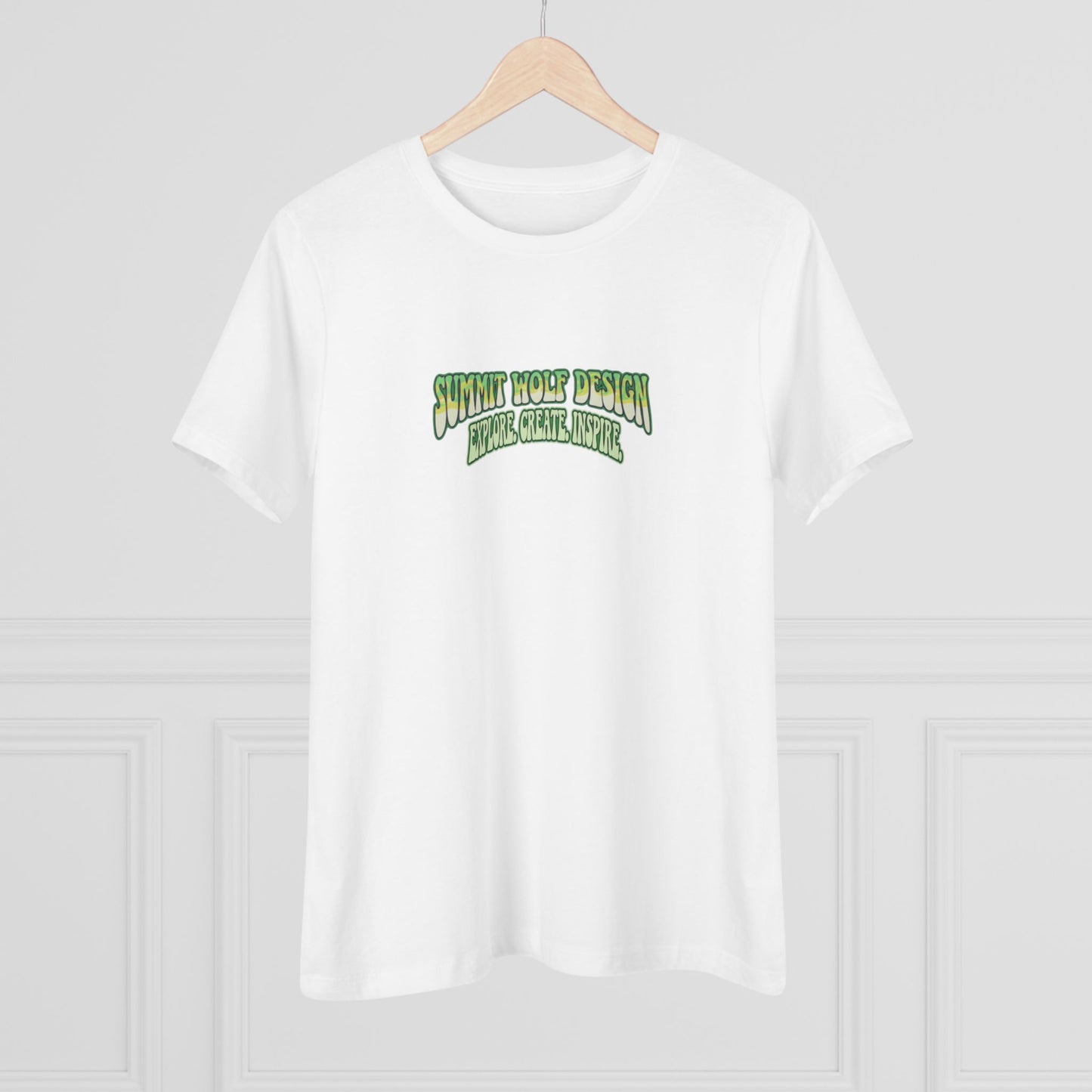 Summit Wolf Design Women's Cotton Tee - Explore, Create, Inspire