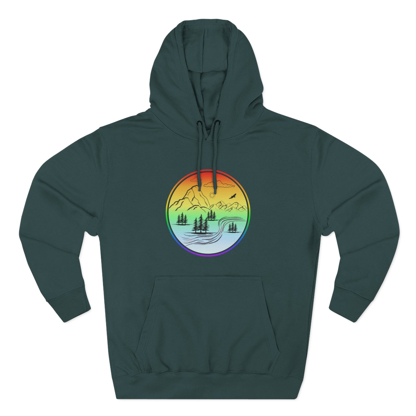 Natures Sunset Fleece Hoodie - Perfect for Outdoor Adventures, Gifts for Sports Lovers, Casual Wear, Winter Wardrobe