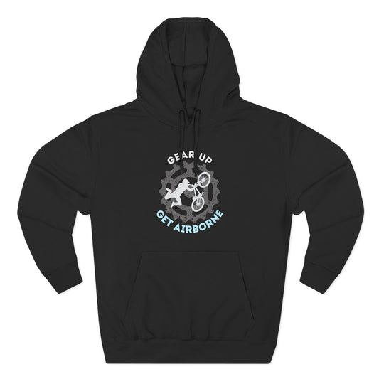 Get Airborne Fleece Hoodie - Perfect for Outdoor Adventures, Gifts for Sports Lovers, Casual Wear, Winter Wardrobe, Cycling Gear