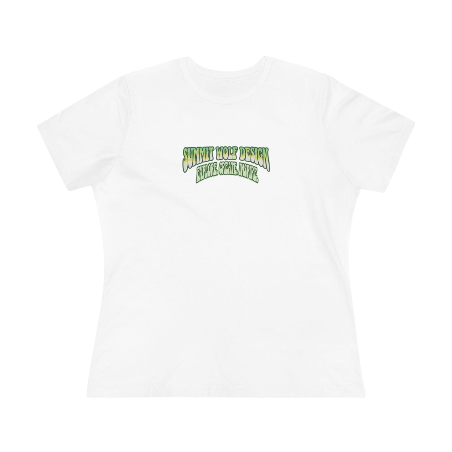 Summit Wolf Design Women's Cotton Tee - Explore, Create, Inspire