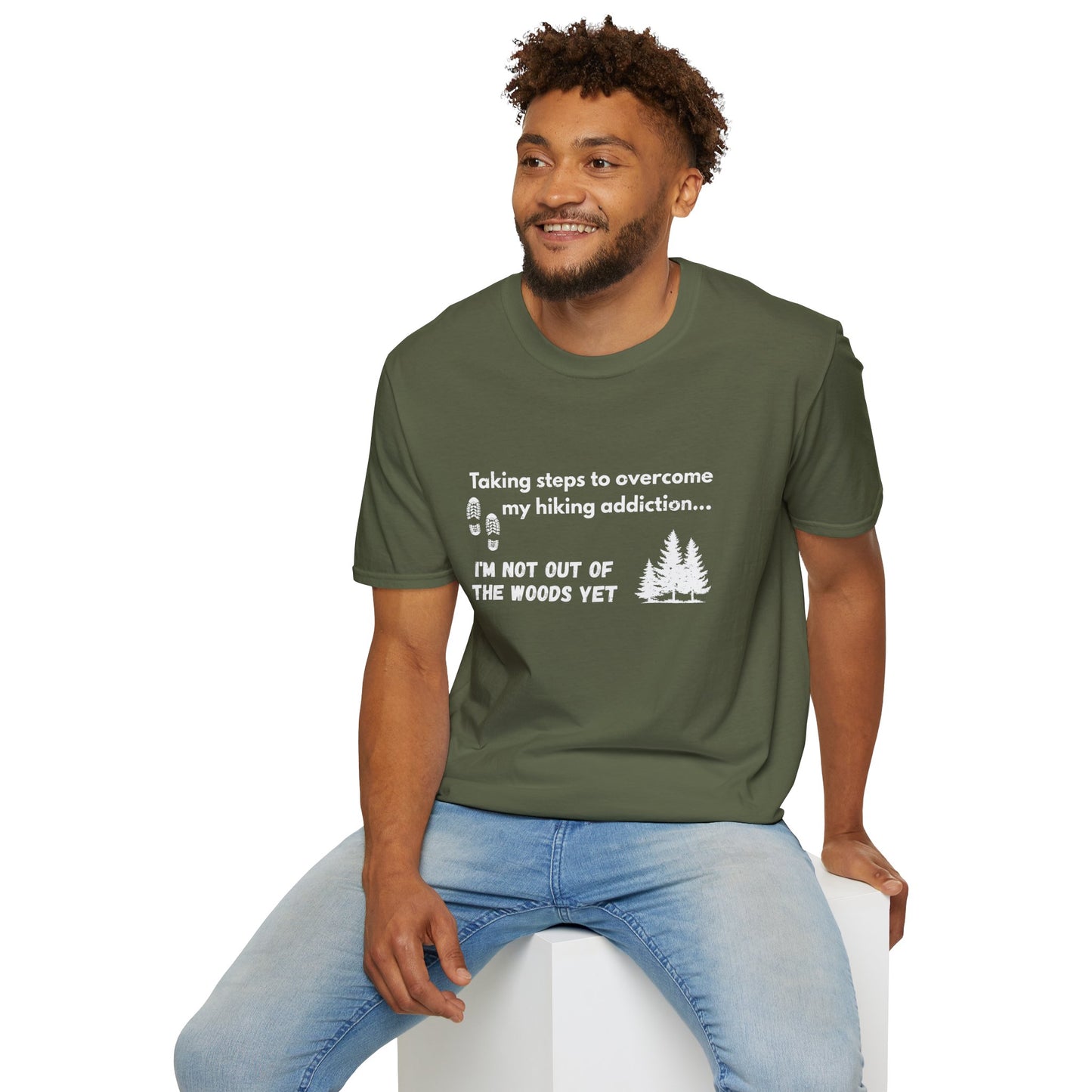 Hiking Addiction Quote Unisex Softstyle T-shirt, Hiking Motivation T-Shirt, Outdoor Enthusiast Apparel, Inspirational Hiking Shirt,