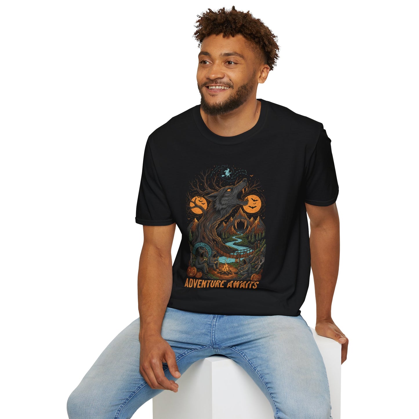 Adventure Awaits Expedition Howling Wolf T-Shirt