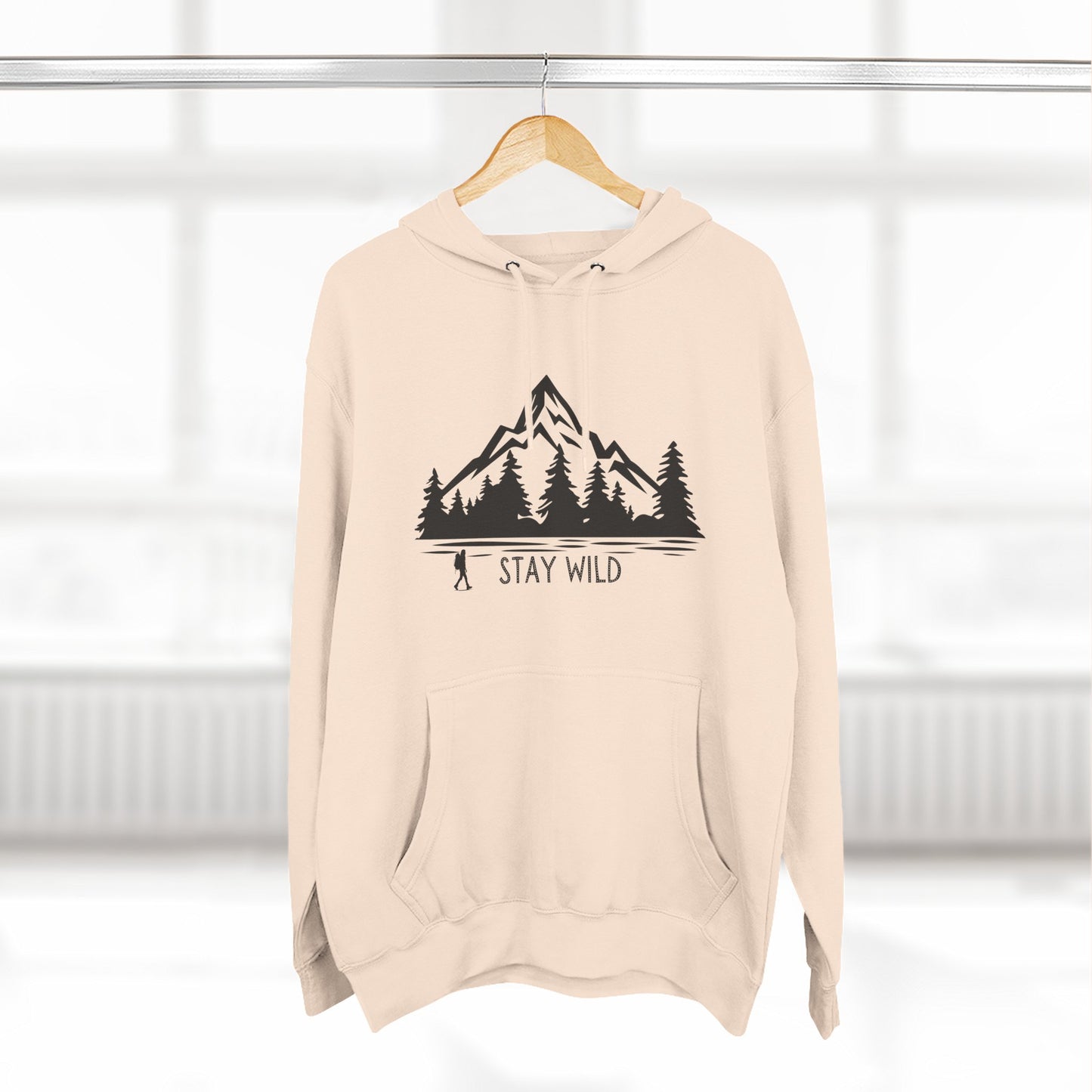 Stay Wild - Fleece Hoodie - Perfect for Outdoor Adventures, Gifts for Nature Lovers, Casual Wear, Winter Wardrobe