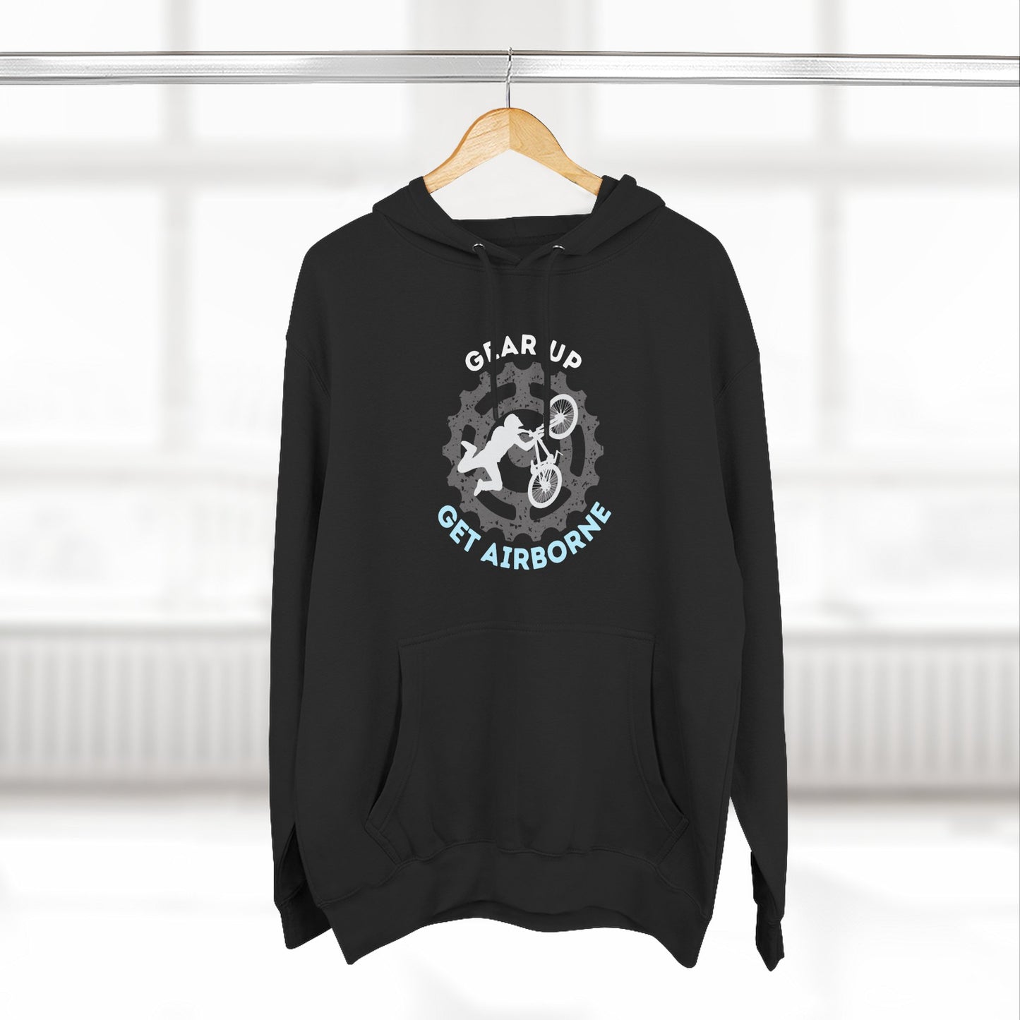 Get Airborne Fleece Hoodie - Perfect for Outdoor Adventures, Gifts for Sports Lovers, Casual Wear, Winter Wardrobe, Cycling Gear