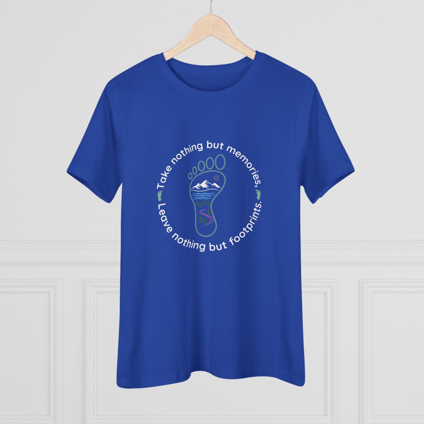 Womens Cotton Tee - Take Memories Leave Footprints