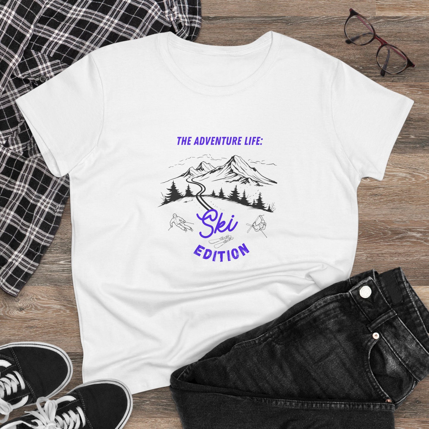 Women's The Adventure Life: Ski Edition Midweight Cotton T-Shirt