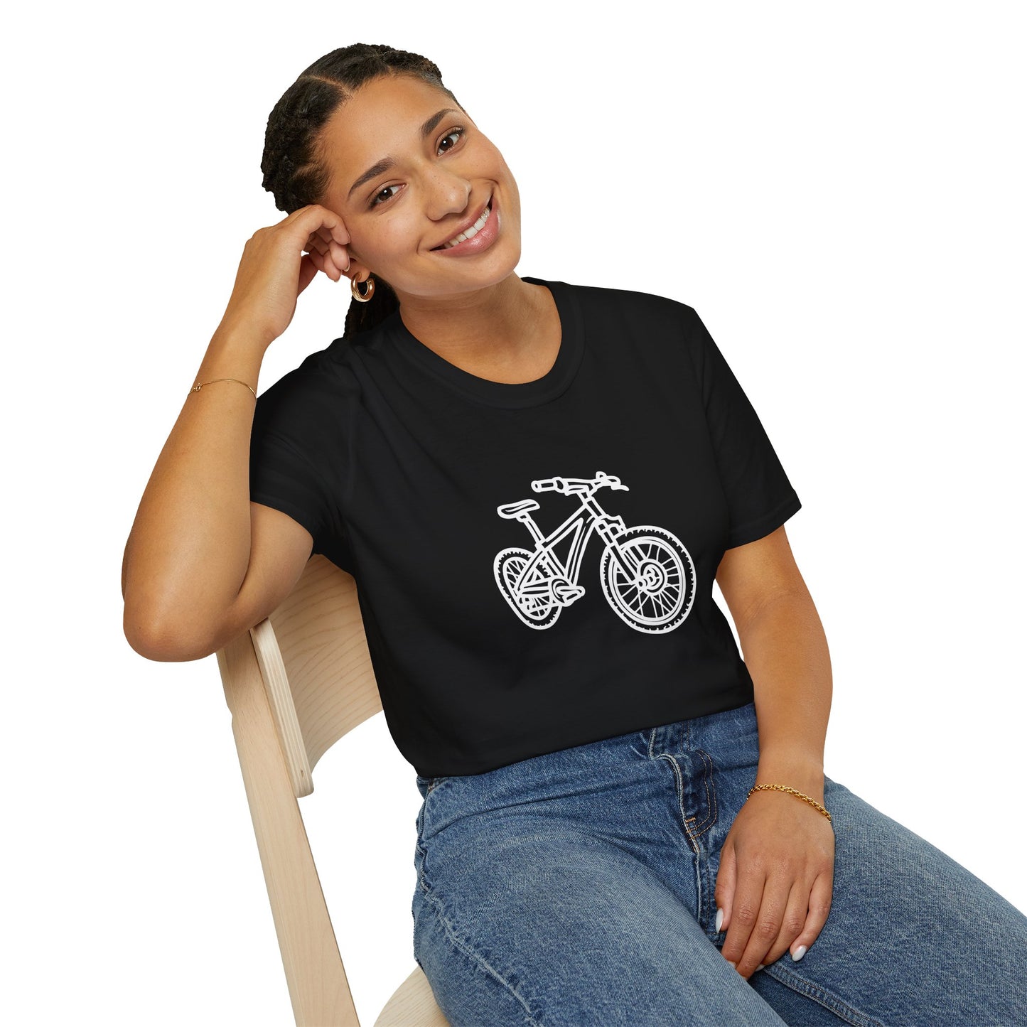 Mountain Bike Unisex T-Shirt - Outdoor Adventure Drawing