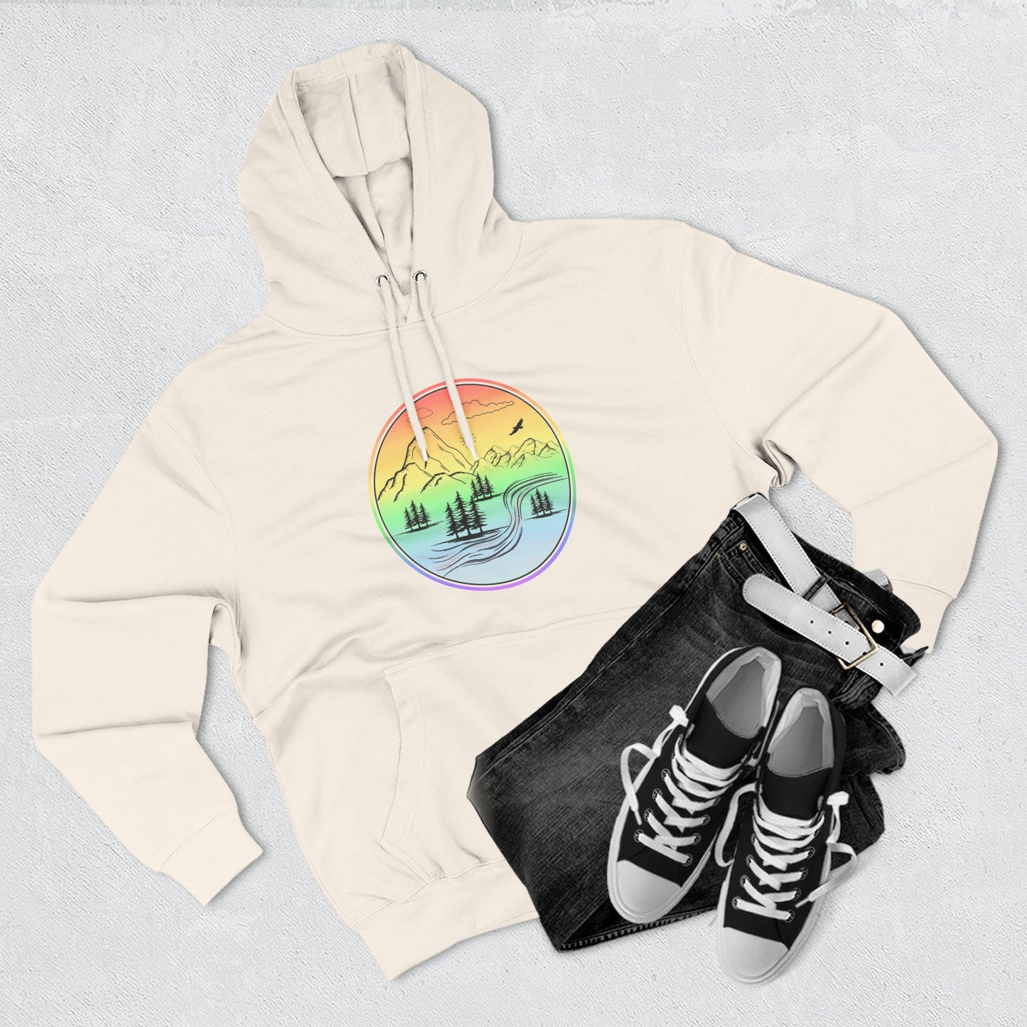 Natures Sunset Fleece Hoodie - Perfect for Outdoor Adventures, Gifts for Sports Lovers, Casual Wear, Winter Wardrobe